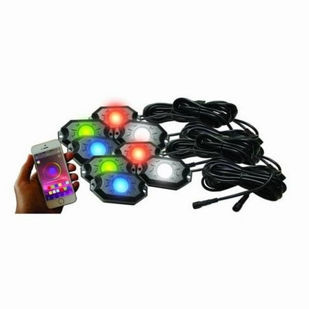 8PRGBW Hi-Power Multicolor LED Rock Light Kit
