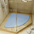 thumbnail image 2 of Jinsinto Bath Mat Non-Slip Tub Shower Mats Bathtub Mat for Adult Kids, Machine Washable (Triangle, 21 x 21 Inch, Blue), 2 of 5