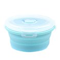 thumbnail image 3 of YAOMOBB Airtight Lunch Container Round Silicone Lunch Box Microwave Safe Foldable Sealed Lid Portable Bento Food Container for Kitchen, 3 of 7