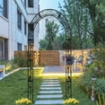 thumbnail image 4 of Outdoor Metal Garden Arch, Wedding Arch, Iron Outdoor Flower Garden Arch Trellis For Climbing Vegetables Flowers Morning Glory Clematis Campsis, 4 of 6