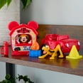 thumbnail image 3 of Disney Jr. Mickey Mouse Mini Playset, Mickey & Pluto Figures, Fire Truck & Accessories, Ages 3+, 3 of 8