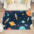 thumbnail image 4 of 3x4 Rug, Space Door Mat Washable Non Slip Soft for Entryway, Cartoon Rocket Planet Rug, Kids Boys Nursery Universe Carpet, Space Home Decor & Gifts, 4 of 7