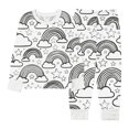 thumbnail image 4 of Conjuntos de blusas y camisas de cuello redondo y manga larga para niños y niñas con estampados de grafitis de interés, camisetas con cuello redondo, pantalones casuales, tops y pantalones para niñas., 4 of 8