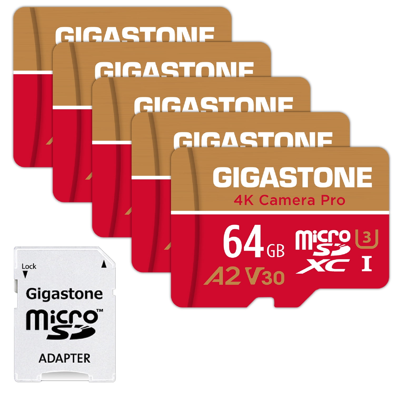 Gigastone 64GB Micro SD Card, 4K Video Recording, 4K Camera Pro