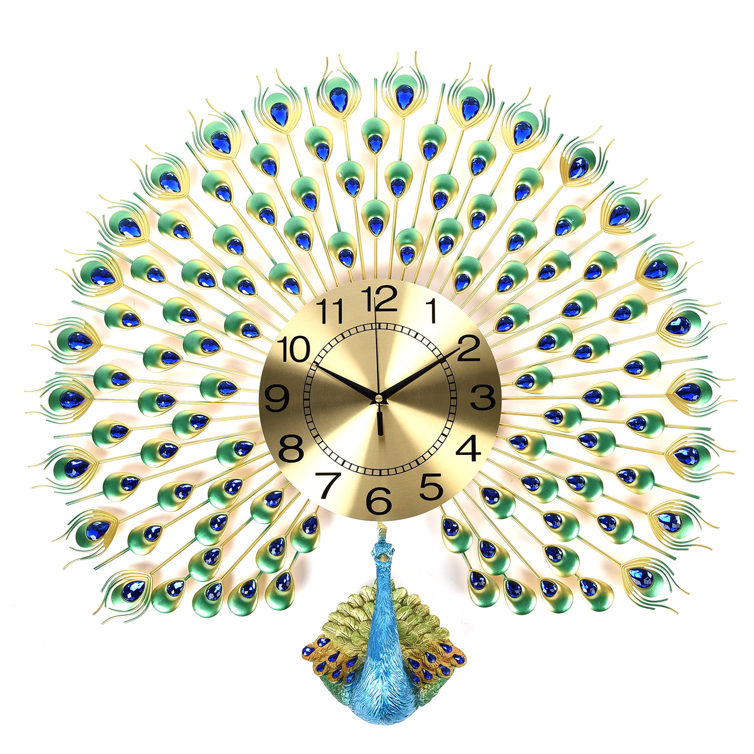 Peacocks  Wall Clock  Makes Great Gifts 