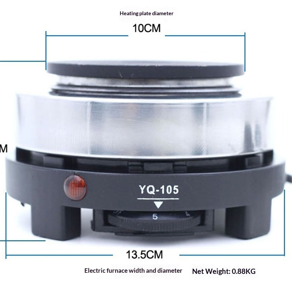 Small Hot Plate Mini Hot Plate, 500W Hot Plate Electric Single Burner Mini Portable Stove Cooktop Coffee Heater Cooking Water Heat Adjustable Temperature for Camping Kitchen Moka Pot 110V
