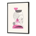 thumbnail image 3 of Designart 'One Line Portrait of Afro American Women V' Modern Framed Canvas Wall Art Print, 3 of 5