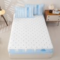 thumbnail image 4 of Homewish Baseball Love Kid Zipper Full Size Comforter Sets with Fitted Sheet and 2 Pillowcases, Blue Cartoon Theme Zipper Bedding Set, Reversible, 4pcs, 4 of 6