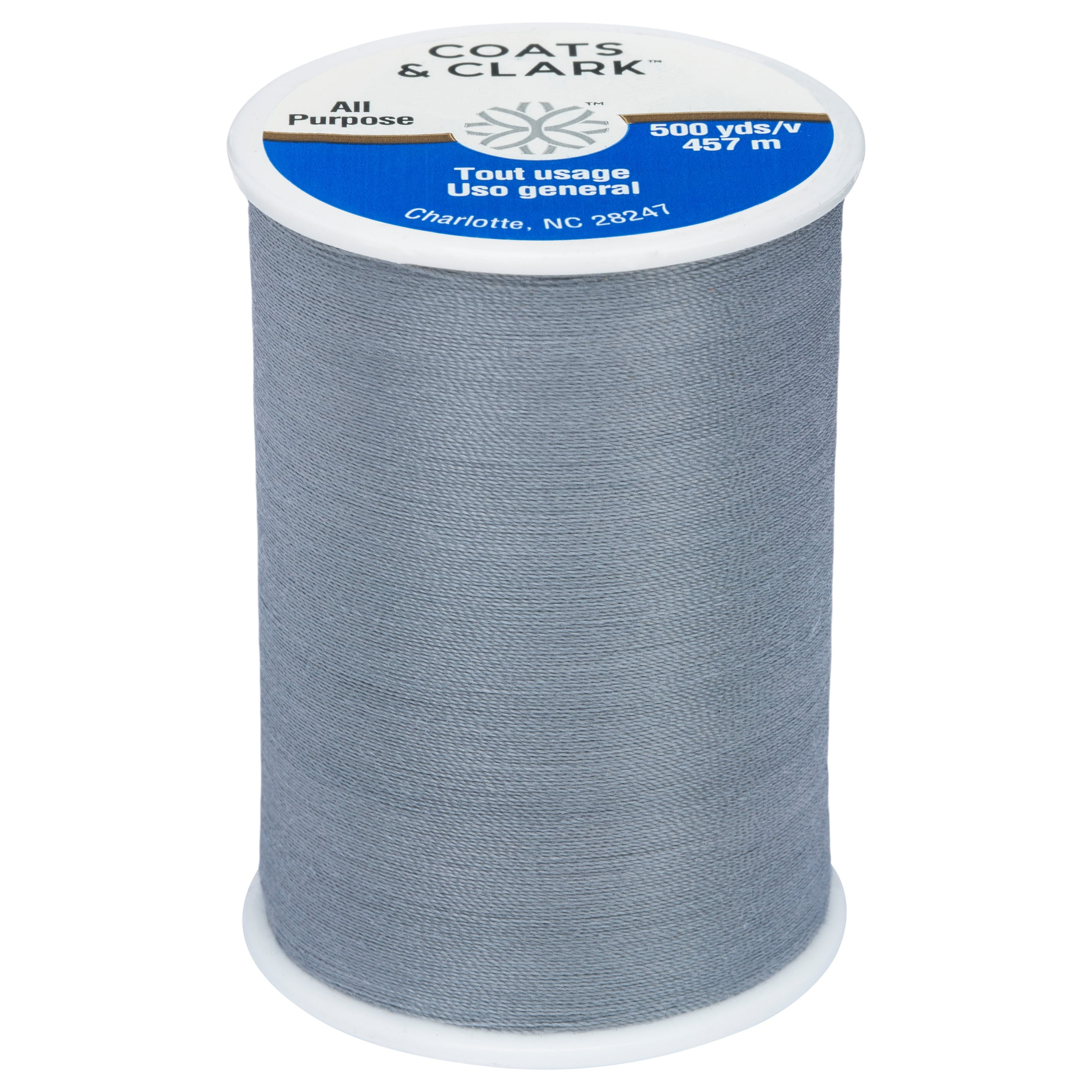 Coats & Clark All Purpose Light Slate Polyester Thread, 500 Yards