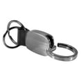 thumbnail image 3 of Acura Black Chrome Metal with Genuine Leather Accent Key Chain, 3 of 3
