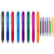 Erasable Pen Retractable Gel Ink Pens 0.7mm,Drying Rolling Ball Pens with Eraser for Kid Students Adults (8 colors (8