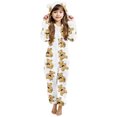 thumbnail image 1 of Pyjama à Manches Longues Imprimé à Capuche pour Filles, Pyjama d'Hiver Décontracté et Chaud, 1 of 8