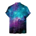 thumbnail image 3 of Camisas Para Hombre Hombres manga corta primavera verano casual impreso camisas top blusa camisas (Blue, XL), 3 of 4