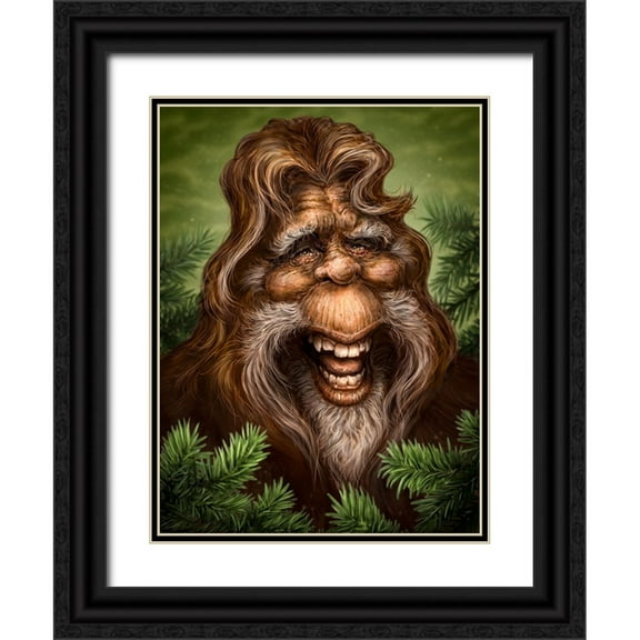LaMontagne, Patrick 12x14 Black Ornate Wood Framed with Double Matting Museum Art Print Titled - Sasquatch