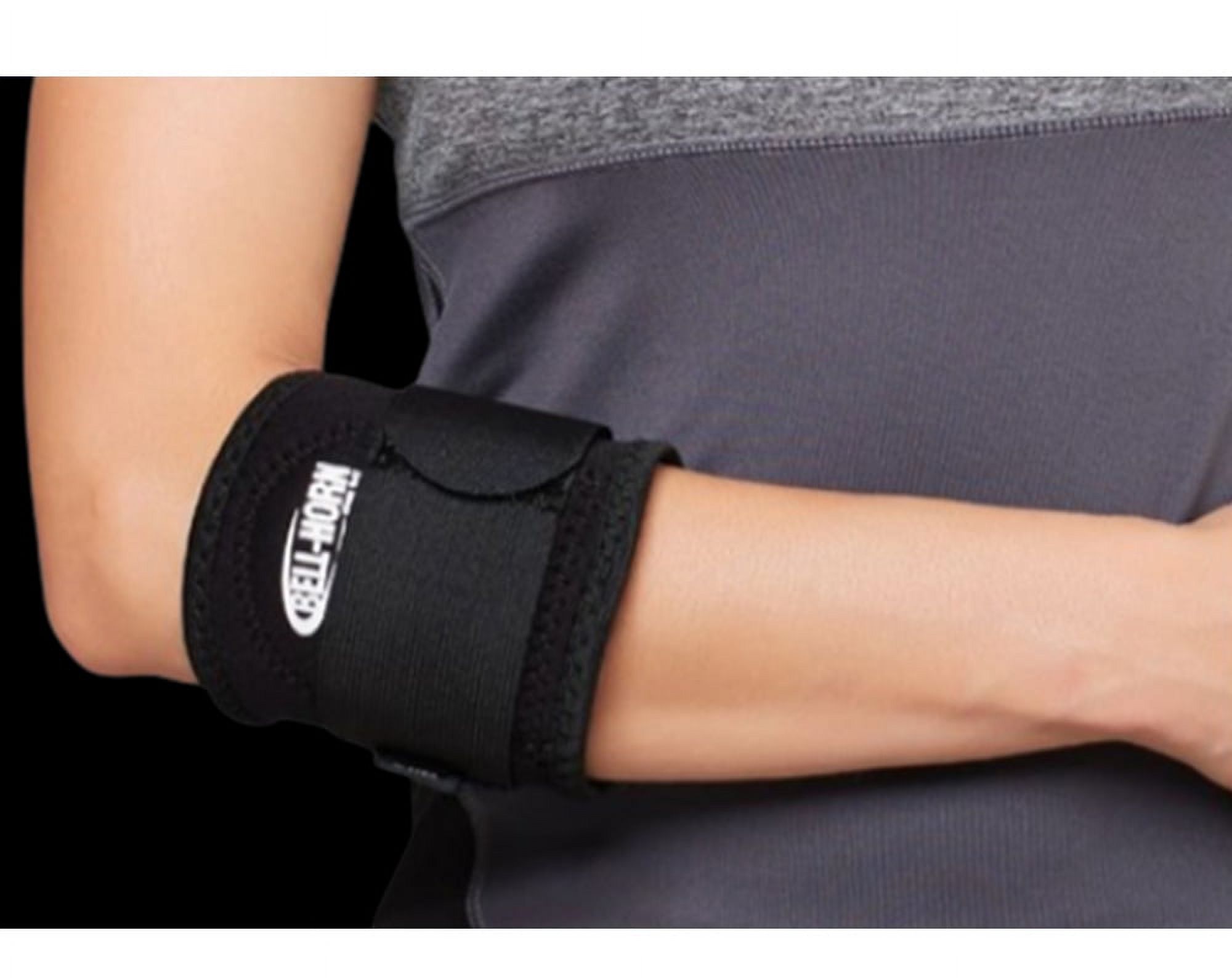 DJO Bell-Horn Tennis Elbow Support Strap, Black Universal Size