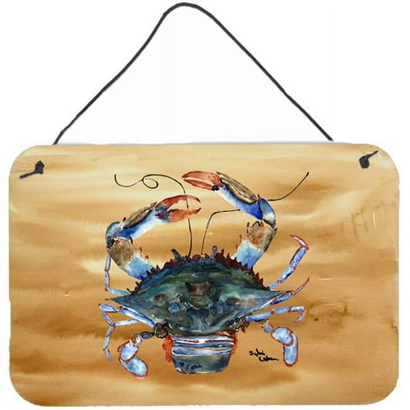 8 x 12 in. Crab Indoor Or Aluminium Metal Wall Or Door Hanging Prints