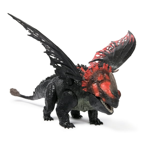 Dreamworks Dragons, How To Train Your Dragon, Red Death gigantesque, Figurine articulée Île volcanique du dragon de 58,5 cm, jouets pour enfants à partir de 4 ans