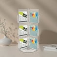 thumbnail image 2 of Dwellnix 3 tiers 18 Pocket Rotating Clear Acrylic Flyer Holder Raised U shaped Slots, 2 of 7