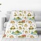 thumbnail image 1 of Fotbe Cute Frog Manta de Franela Acolchonada con Estampado, Súper Suave y Esponjosa, Extra Grande para Sofá, Cama, Uso Todo el Año-80"x60", 1 of 7
