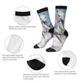 thumbnail image 3 of Daiia Horses Running Through The Water Print Crew Socks – Soft Breathable Long Socks for Men & Women, Moisture-Wicking & Comfortable Daily Wear Socks, One-Size Fits Most (US 5-11), 3 of 6