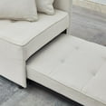 thumbnail image 3 of 4 in 1 Single Convertible Chair Bed, Recliner Couch Sleeper Sofa Bed with Adjustable Backrest and Sturdy Wood Frame, Modern Loveseat Sofa for Living Room, Bedroom, Small Space (Beige), 3 of 7