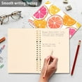 thumbnail image 4 of FORMRS 1-Subject Spiral Notebook 8" x 5" College Ruled 60 Refillable Sheet A5 Hard Cover, 2 Pack, Orange Grapefruit Slices, 4 of 7