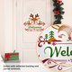 thumbnail image 1 of Fiudx Artículos en oferta con ofertas flash Pegatinas navideñas para puerta, decoración, bienvenida, fondo inglés, pegatinas para decoración del hogar y la sala de estar, 1 of 5