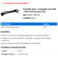 thumbnail image 2 of Fuel Filler Neck - Compatible with 2000 - 2005 Ford Excursion GAS 2001 2002 2003 2004, 2 of 2