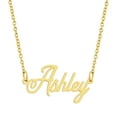 thumbnail image 1 of KISPER 18K Gold Plated Stainless Steel Personalized Name Pendant Necklace, 1 of 39