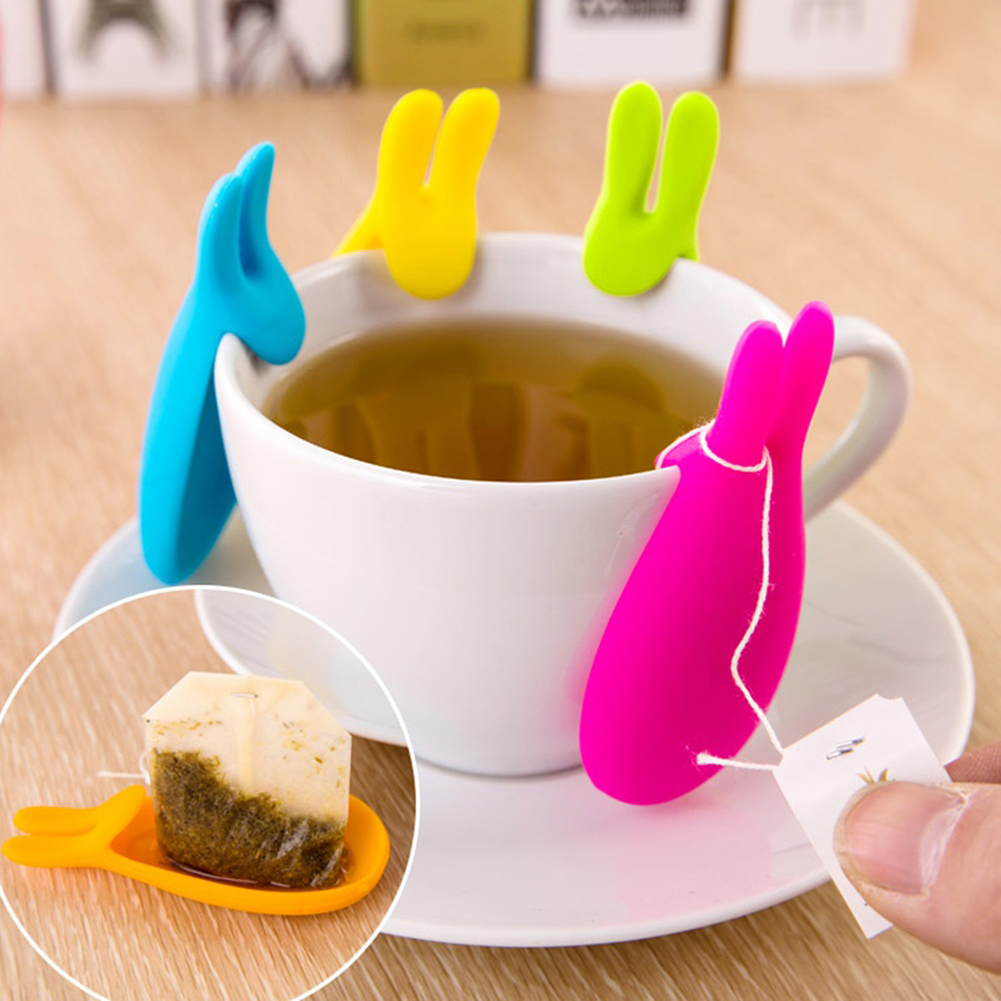 RuiJY Lovely Multi-Function Silicone Gel Rabbit Shape Tea Bag Holder Tea Cup Hanger - image 2 of 8
