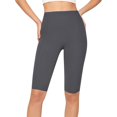 thumbnail image 2 of Womens Casual Shorts JIANLAI High Waist Solid Biker Shorts, Stretch Knee‑Length Athletic Workout Shorts, Soft Breathable Active Bottoms For Gym Fitness Cycling Jogging Lounging, 2 of 6