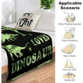 thumbnail image 4 of Just A Boy Who Loves Dinosaur Throw Blanket 80"X60" Soft Flannel Blankets for Bed Couch Plush Cozy Blanket for Adults Kids Micro Fleece Throws, 4 of 6