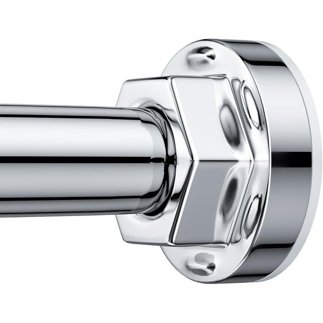 Shower Curtain Rod 27-79 Inches, Adjustable Tension Shower Rod No Drilling, No Slip, Spring Tension Curtain Rod for Bathroom Kitchen Closet Windows - Silver