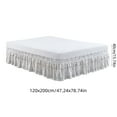 thumbnail image 3 of Blueek Wrap Around Dust Ruffle Bed Skirt, Anti Slip Fitted Bed Skirt for Spring Mattress Hotel Style Bed Cover with Full Coverage(3.9x6.5ft), 3 of 6