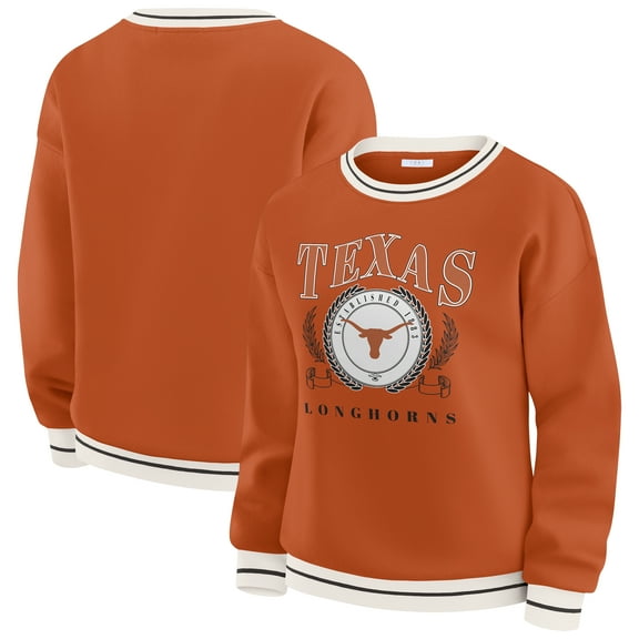 Women's WEAR by Erin Andrews Texas Orange Texas Longhorns Seal Sweatshirt