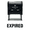Black, variant on Vivid Stamp Expired Self Inking Rubber Stamp (Red Ink) - Medium
