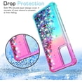thumbnail image 6 of for Samsung Galaxy A13 5G Case,Galaxy A13 5G Case,with HD Screen Protector,Gradient Quicksand Glitter Liquid Floating Waterfall Durable Girls Cute Phone Case for Samsung A13 5G (Pink/Teal), 6 of 14
