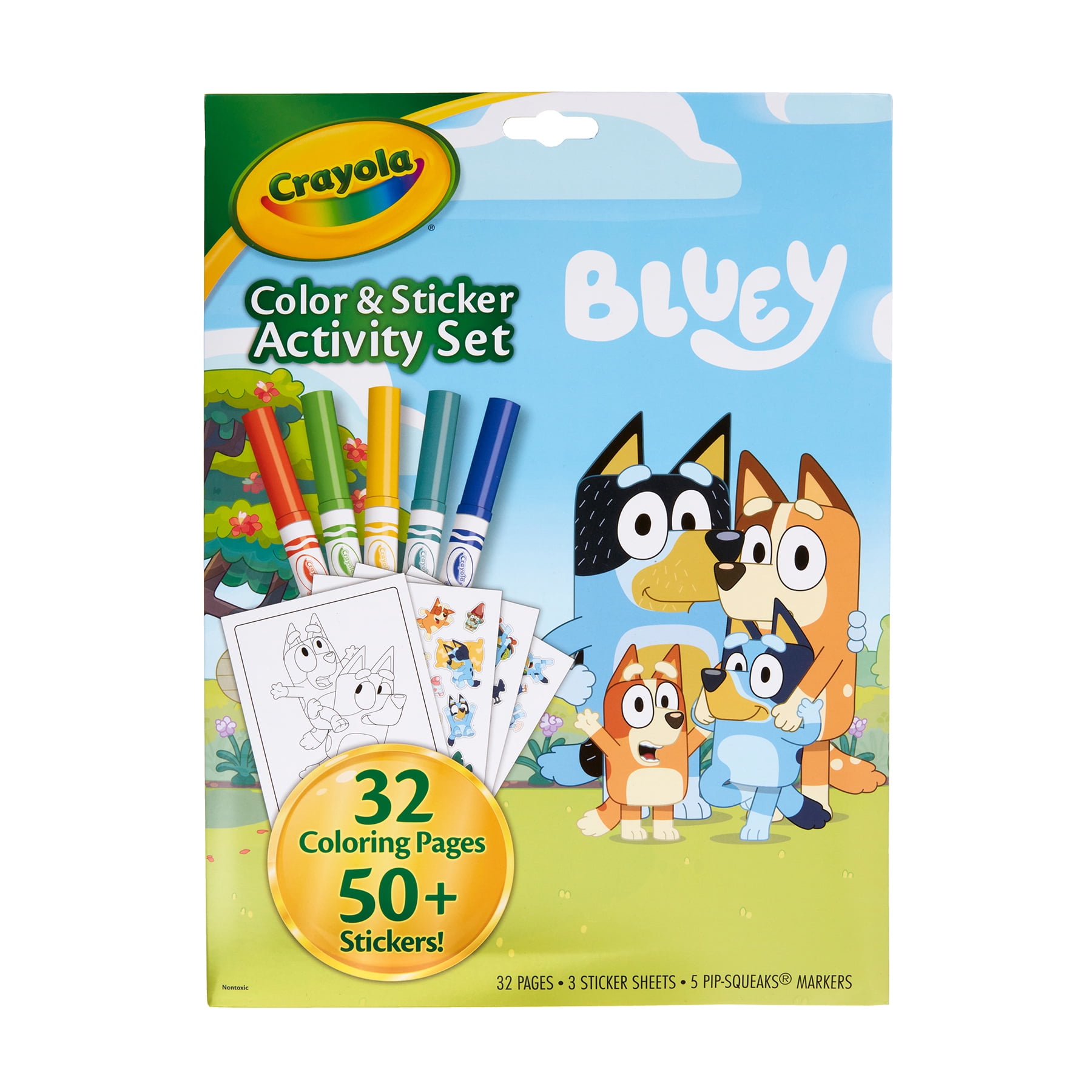 Crayola Color & Sticker Activity Set, Bluey, 3 Sets