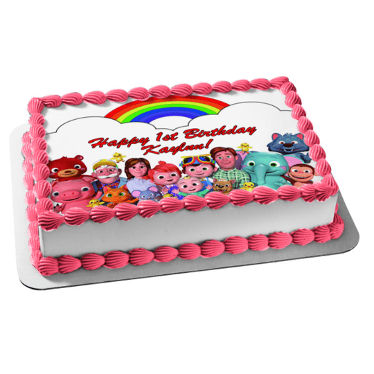 Gifts Baby Shower Lovely Dessert Cake Topper Happy Birthday Flags Foam Balloon 
