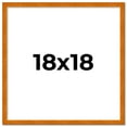 thumbnail image 2 of 18x18 Honey Brown Real Wood Picture Frame Width 0.75 inches | Interior Frame Depth 0.5 inches |, 2 of 8