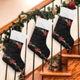 thumbnail image 7 of GZHJMY Cute Christmas Flower Poinsettia Christmas Stockings, Personalized Large Christmas Stocking, Cute Snowflake Stockings 18" for Xmas Decorations and Holiday Family Party Decor Xmas, 7 of 7