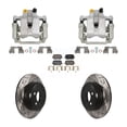 thumbnail image 1 of Transit Auto Rear Disc Brake Coated Caliper Drilled Slotted Rotors and Semi-Metallic Pads Kit for Car Dodge Charger with 370mm Diameter Front Rotor KCD-100691P, 1 of 11
