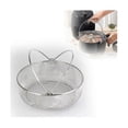 thumbnail image 4 of 8 Inch Airfryer Basket Steamer Basket Stainless Steel Mesh Basket Roasting Rack Compatible with Airf, 4 of 5