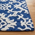 thumbnail image 5 of SAFAVIEH Blossom Cletus Geometric Wool Area Rug, Navy/Ivory, 8' x 10', 5 of 10