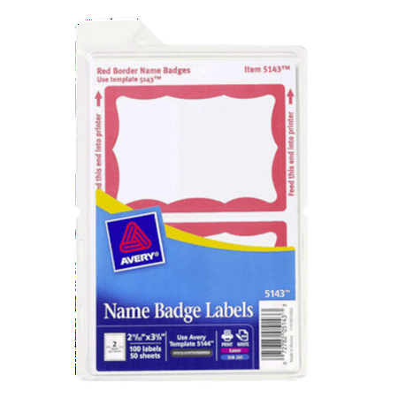 printable name badge w border quantity of 6 pt 5143 walmart com