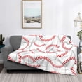 thumbnail image 2 of Yiaed Baseballs Print Blanket Throw Blanket Soft Cozy Flannel Blanket for Home Bed Sofa Couch Chair-40"x30", 2 of 6