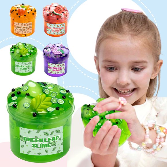 Jiaeri Fruit Scented Crystal Mud Slime, Non-Stick DIY Noodle Clay for Sensory Play, Stretchy Handmade Toy for Stress Relief & Creative Crafting