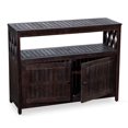 thumbnail image 3 of Benjara Uti 42 Inch Sideboard Console Cabinet, Double Door, 1 Shelf, Espresso Brown, 3 of 5