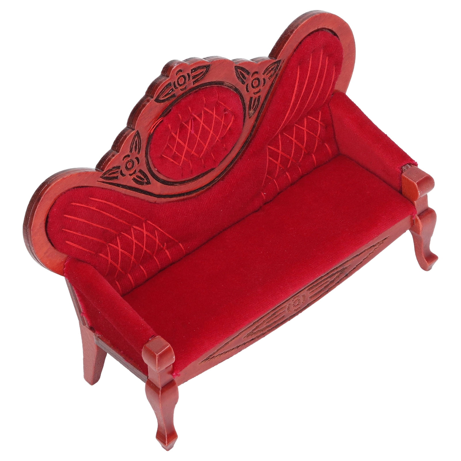 Miniature Dollhouse Sofa Precise Cutting Educational 1 12 Dollhouse Furniture Couch For Living Room