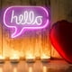 thumbnail image 2 of HELLO Letters Luz de neón, HELLO Letters Letreros de neón LED para tiendas Luz LED Luz de neón colgante Resistente y resistente Jadeshay A, 2 of 8